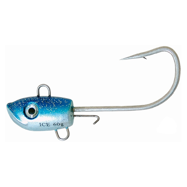 Jigová hlava Ice Fish Jig Sea strieborno-modrá 2ks