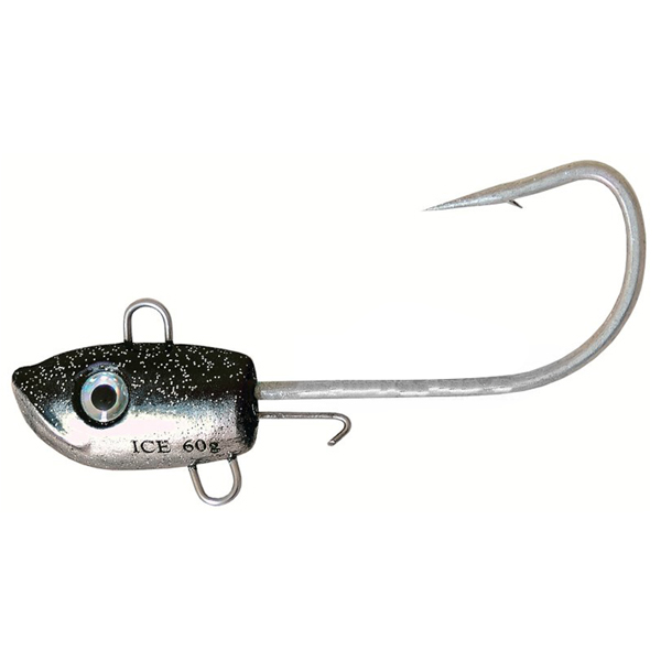 Jigová hlava Ice Fish Jig Sea strieborno-čierna 2ks