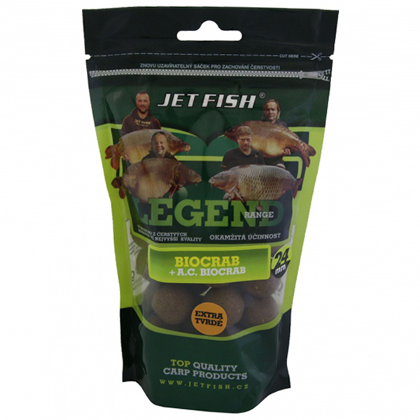Boilies Jet Fish Legend 24mm - 250g - extra tvrdé