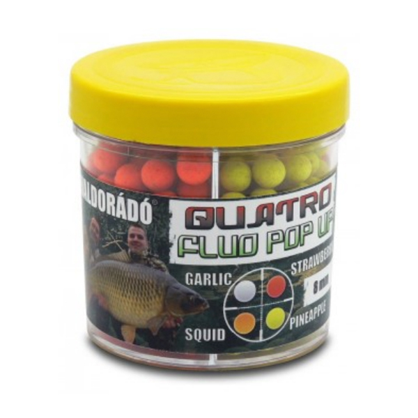 Plávajúce boilies Hadorádó Quatro Fluo Pop Up 8mm