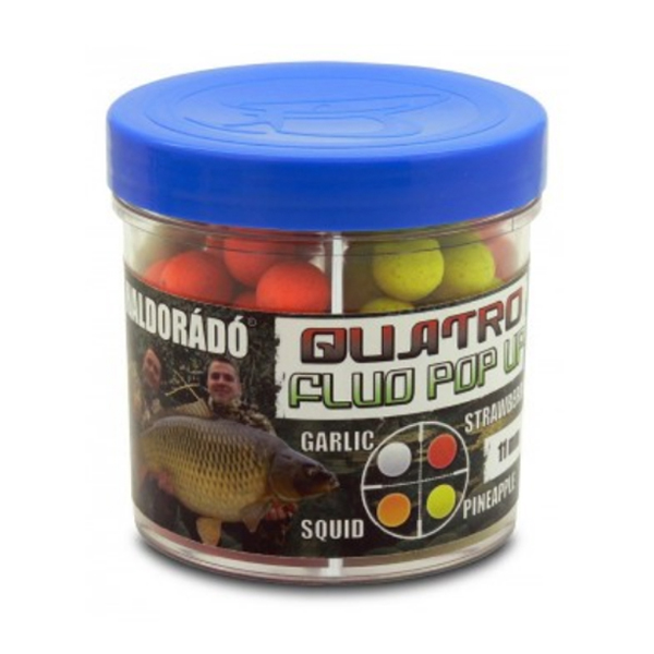 Plávajúce boilies Hadorádó Quatro Fluo Pop Up 11mm