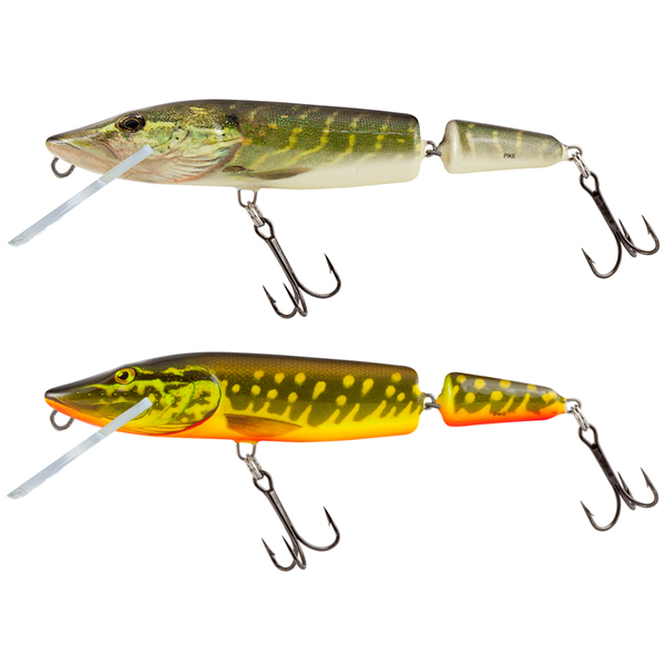 vobler Salmo Pike Jointed 11cm / 13g - dvojdielny, plávajúci