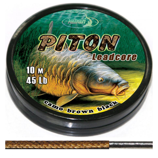 Olovená šnúrka Katran Piton Leadcore Camo Brown Black