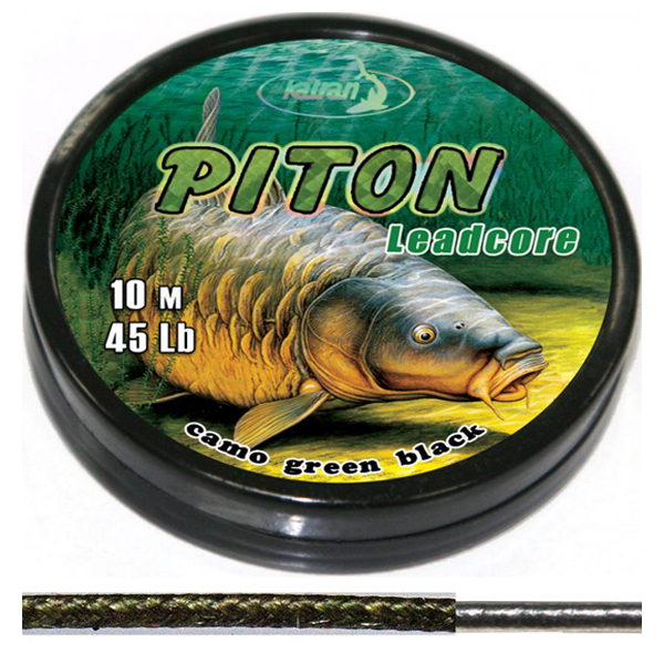 Olovená šnúrka Katran Piton Leadcore Camo Green Black
