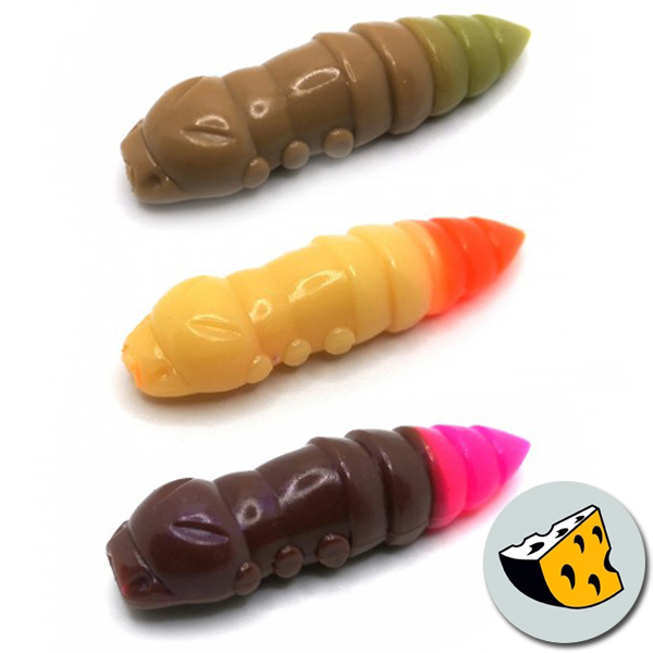Larva FishUP Pupa 3,8cm - dvojfarebná, syr