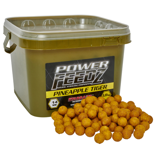 Boilies Starbaits Power Feedz Pineapple Tiger 1,8kg - ananás/tigrí orech