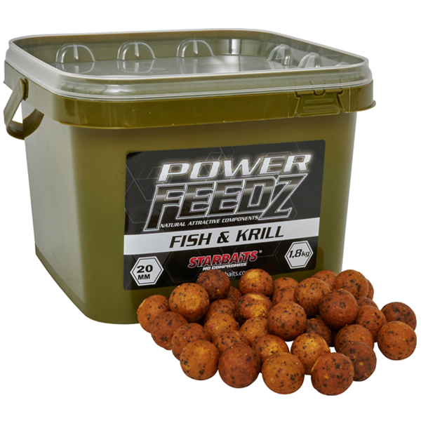 Boilies Starbaits Power Feedz Fish & Krill 1,8kg - ryba a krill