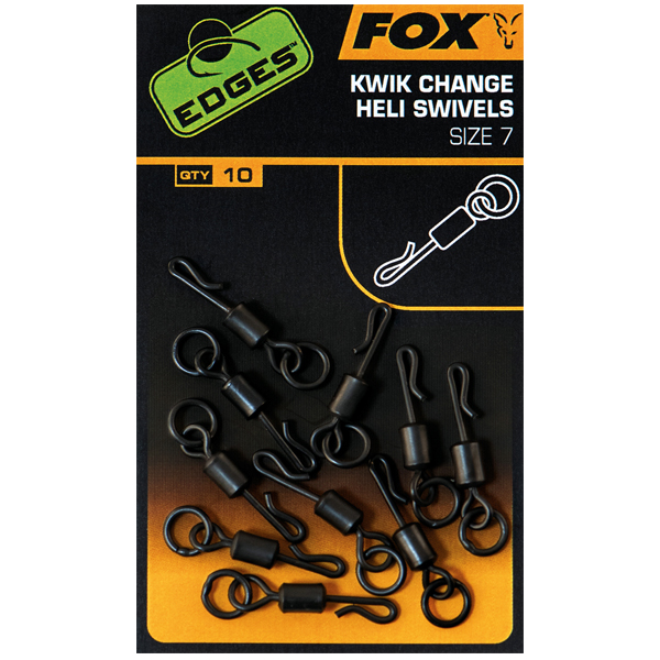 Obratlík s krúžkom Fox Edges Kwik Change Heli Swivels Size 7