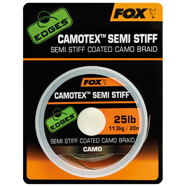 Šnúrka Fox Edges Camotex Semi Stiff Coated Camo Braid