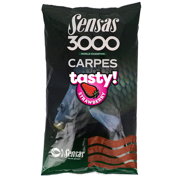 Krmivo Sensas 3000 Carpes Tasty Strawberry - kapor/jahoda