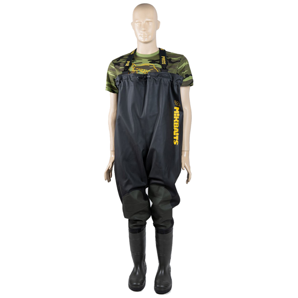 Prsačky Mikbaits Junior Slim Fit Black