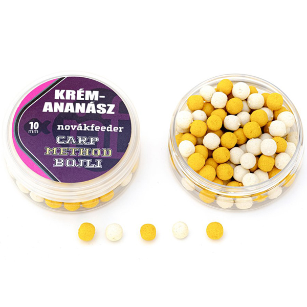 Boilies Novák Feeder Carp Method 10mm - krém/ananás