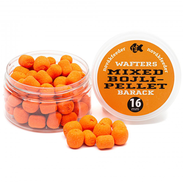 Novák Feeder Wafters Mixed Boilies Pellet 16mm - broskyňa