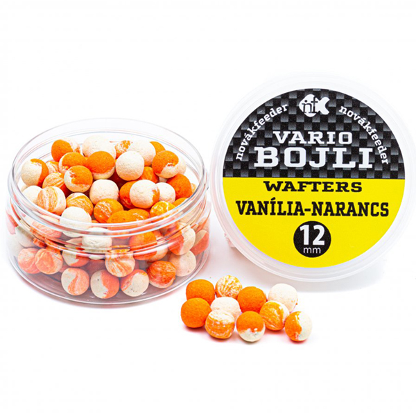 Neutrálne vyvážené boilies Novák Feeder Vario 12mm - vanilka/pomaranč