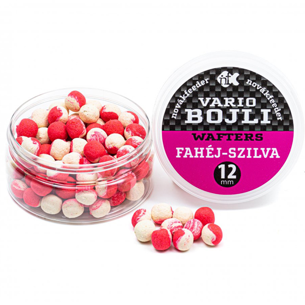 Neutrálne vyvážené boilies Novák Feeder Vario 12mm - škorica/slivka
