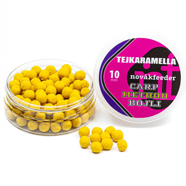 Boilies Novák Feeder Carp Method 10mm - mliečny karamel