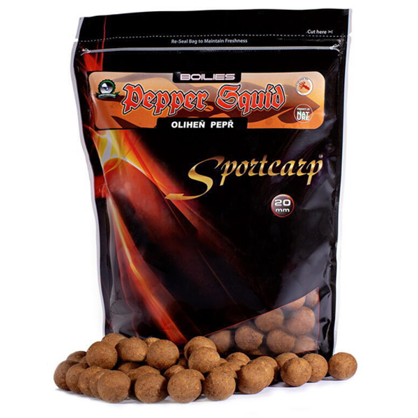 Boilies Sportcarp Pepper Squid - korenie / kalamár