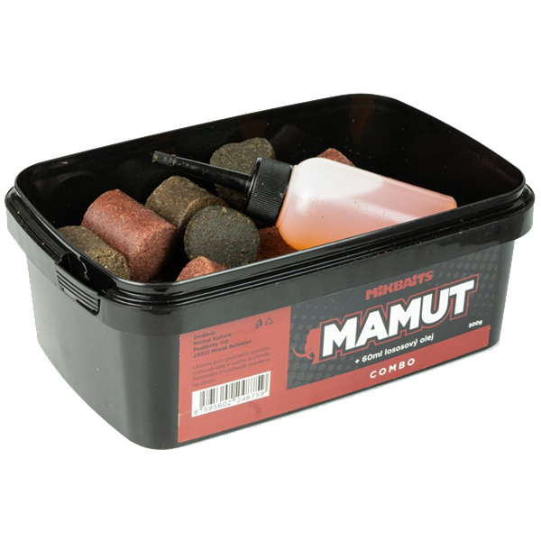 Combo Mikbaits Mamut - mix nuggety, pelety + lososový olej