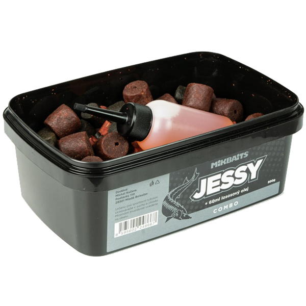 Combo Mikbaits Jessy - peletový mix + lososový olej