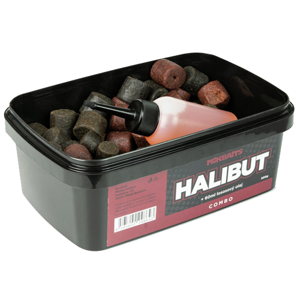 Combo Mikbaits Halibut - peletový mix + lososový olej 
