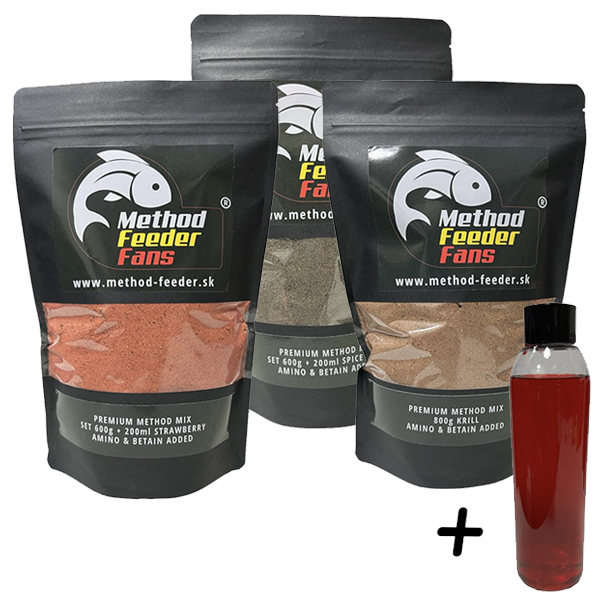 Krmivo + zálievka Method Feeder Fans Premium Method Mix Set
