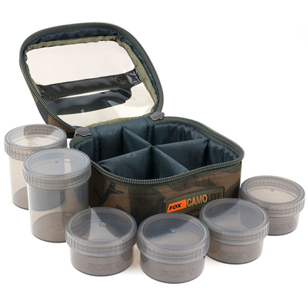 Taška na nástrahy a dipy Fox Camolite Glug 6 Pot Case
