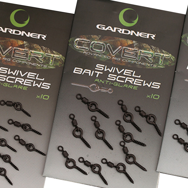 Skrutka s obratlíkom na boilies Gardner Covert Swivel Bait Screws