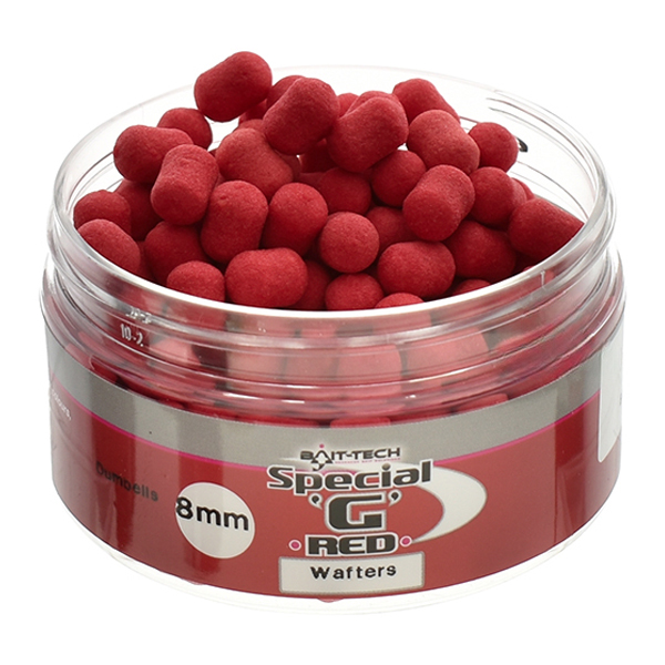 Dumbelky Bait-tech Special G Red Wafters - neutrálne vyvážené