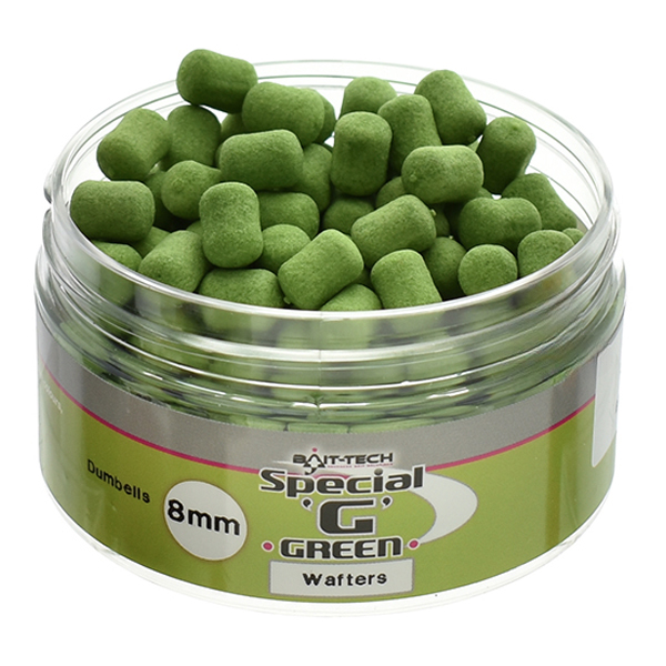 Dumbelky Bait-tech Special G Green Wafters - neutrálne vyvážené