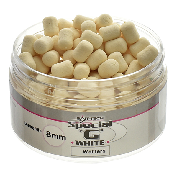 Dumbelky Bait-tech Special G White Wafters - neutrálne vyvážené