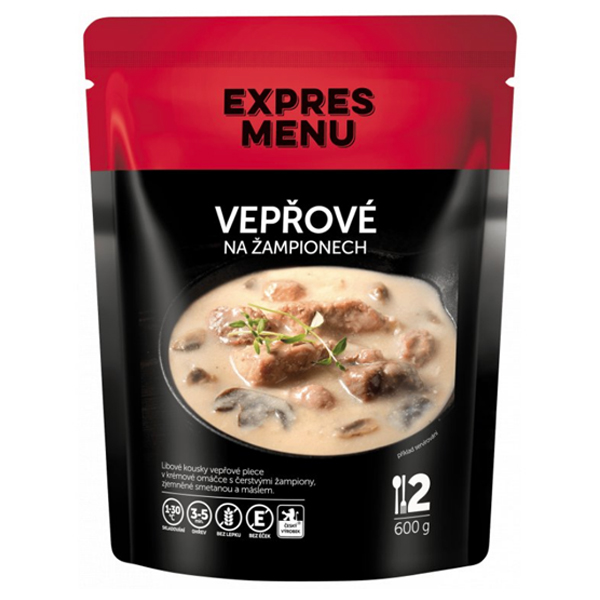 Expres Menu Bravčové na šampiónoch - 2 porcie