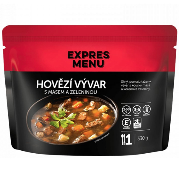 Expres Menu Hovädzí vývar s mäsom a zeleninou