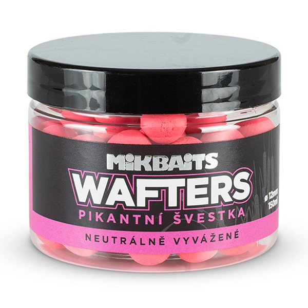 Neutrálne vyvážené fluo boilies Mikbaits Wafters 16mm