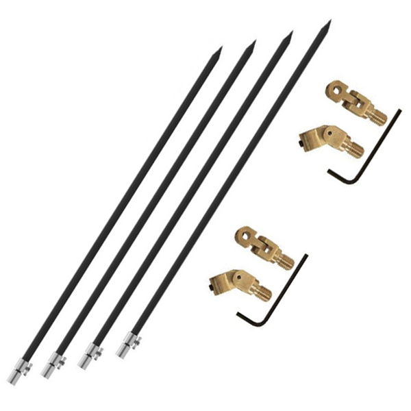 Set na podporu dáždnika Suretti - 4 tyče + 4 adaptéry