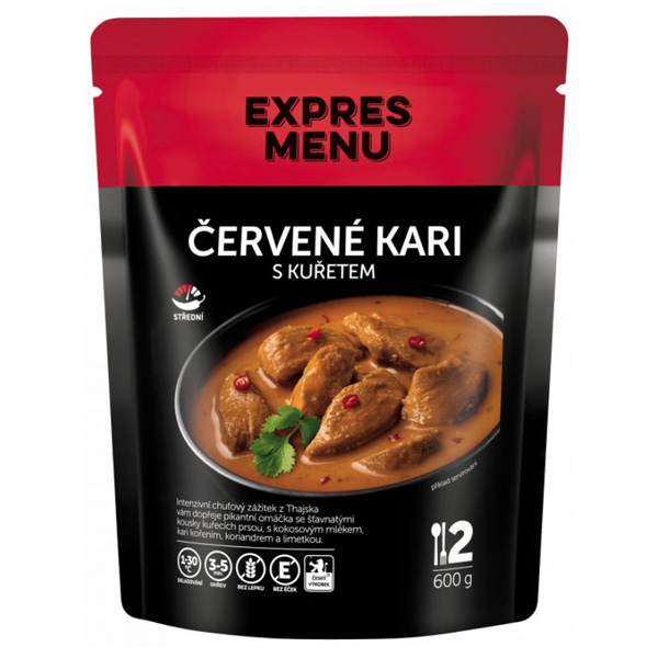 Expres Menu Červené kari s kuracím mäsom - 2 porcie