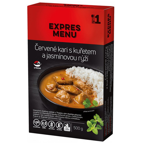 Expres Menu KM Červené kari s kuracím mäsom a jazmínová ryža