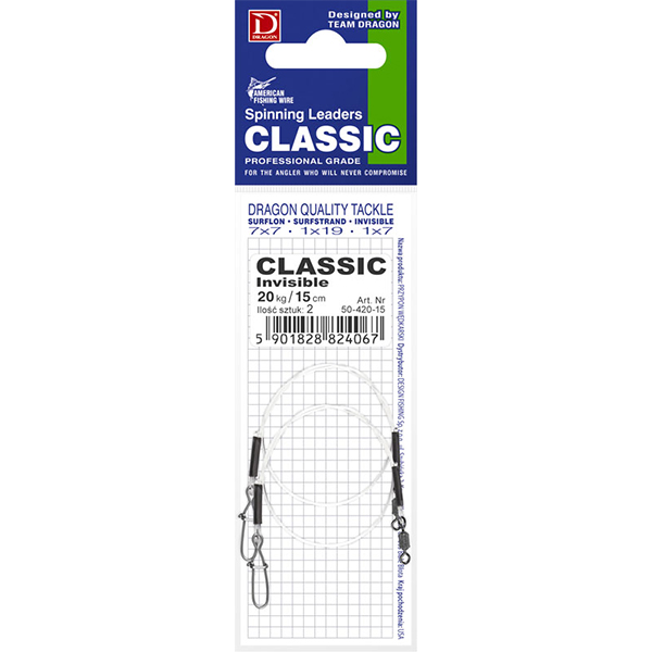 Lanko na dravce Dragon Classic Invisible Fluorocarbon