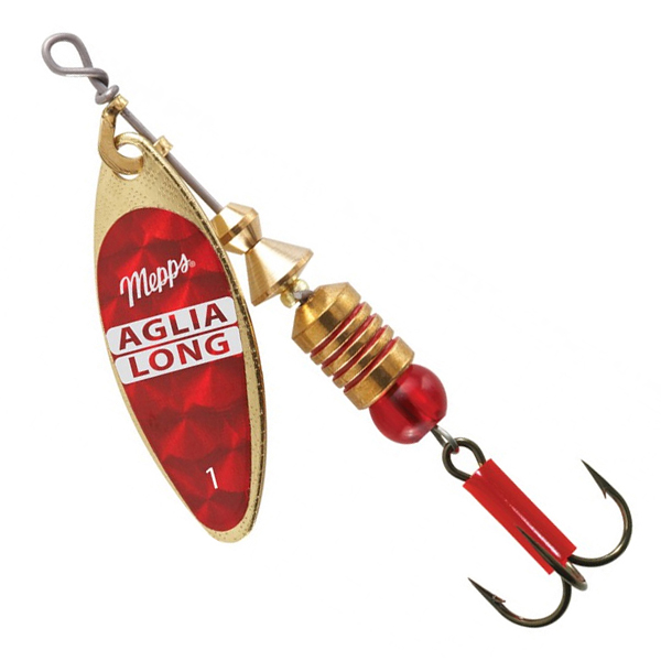 Mepps Aglia Long Redbo - strieborná