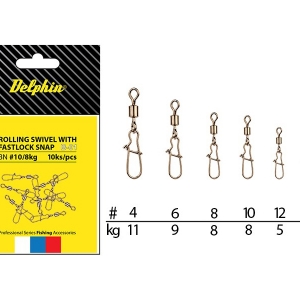 Obratlík s karabínkou Delphin Fastlock Snap B-01