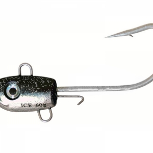 Jigová hlava Ice Fish Jig Sea strieborno-čierna 2ks