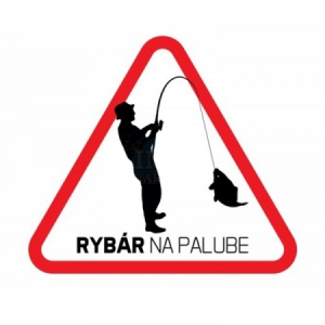Nálepka Delphin - Rybár na palube