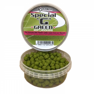 Chytacie mäkčené peletky Bait-tech Special G Green Soft Hookers 6mm