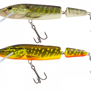 vobler Salmo Pike Jointed 11cm / 13g - dvojdielny, plávajúci