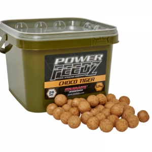 Boilies Starbaits Power Feedz Choco Tiger 1,8kg - čokoláda/tigrí orech