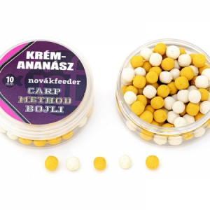 Boilies Novák Feeder Carp Method 10mm - krém/ananás