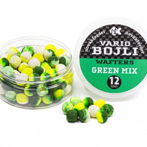Neutrálne vyvážené boilies Novák Feeder Vario 12mm - zelený mix