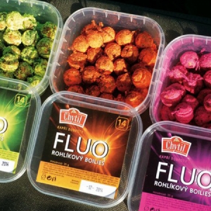Rohlíkový boilies FLUO na niti 14mm 