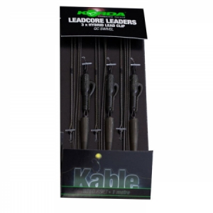 Montáž s olovenkou Korda Leadcore Leaders Hybrid Lead Clip QC 3ks
