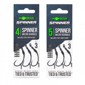 Koncová montáž Korda Spinner 3ks + stopery na háčik