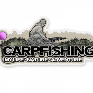 Nálepka na auto - Carp Fishing My Life